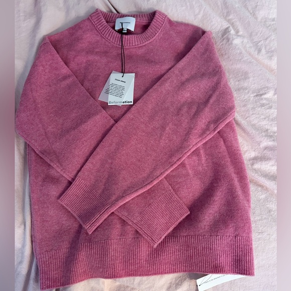 Reformation Pink Crew Neck Sweater - Picture 3 of 5